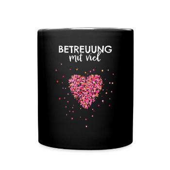 Betreuung Betreuerin Altenpflegerin - Tasse einfarbig - Schwarz - Vorne