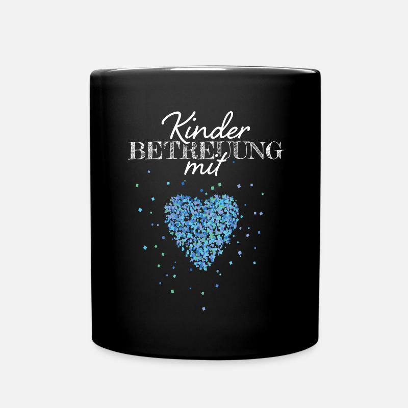 Kinder Betreuung Kindertagesstätte - Tasse einfarbig - Schwarz