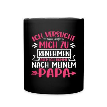 Witzige Spaß Sprüche für Herren und Damen - Tasse einfarbig - Schwarz - Vorne