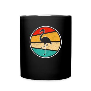 Flamant Rose Rétro - Mug uni - noir - Devant
