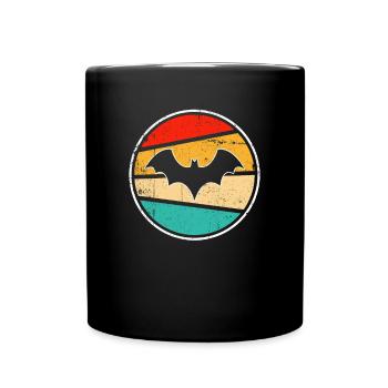 Chauve-souris rétro - Mug uni - noir - Devant