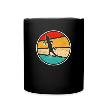 Lézard Rétro - Mug uni - noir - Devant