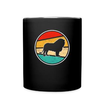 Lion Rétro - Mug uni - noir - Devant