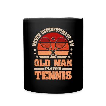 Cool Tennis Dad Tennis Player Father - Full Colour Mug - black - Front
