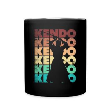Kendo Japanese Martial Arts Kenjutsu Kendo Kendok - Tasse einfarbig - Schwarz - Vorne
