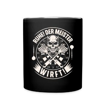 Dart Darten Darts - Tasse einfarbig - Schwarz - Vorne