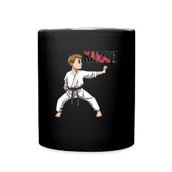 Karate Boy - Karate-Kampfsport für Kinder - Tasse einfarbig - Schwarz - Vorne
