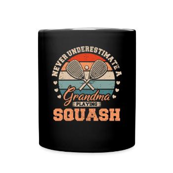 Cool Ne sous-estimez jamais une grand-mère qui joue au squash - Mug uni - noir - Devant