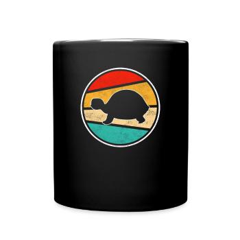 Turtle Retro - Full Colour Mug - black - Front