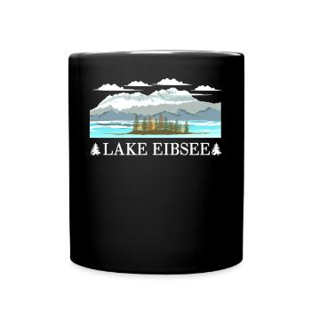 Lake Eibsee - Tasse einfarbig - Schwarz - Vorne
