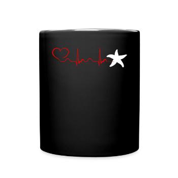 Heartbeat Etoile De Mer T Shirt - Full Colour Mug - black - Front