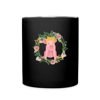Cochon - Mug uni - noir - Devant