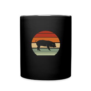 Pig - Full Colour Mug - black - Front
