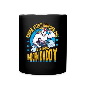 Incroyable Licorne Papa Drôle Fête des Pères - Mug uni - noir - Devant