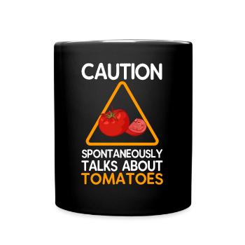 Vegetable Garden Tomato Gift - Full Colour Mug - black - Front