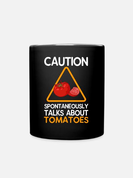 Gemüsegarten Tomate Geschenk - Tasse einfarbig - Schwarz