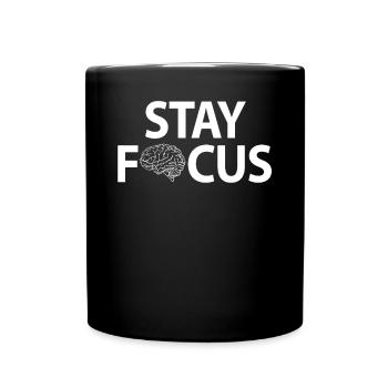 Focus Brain Gift - Full Colour Mug - black - Front