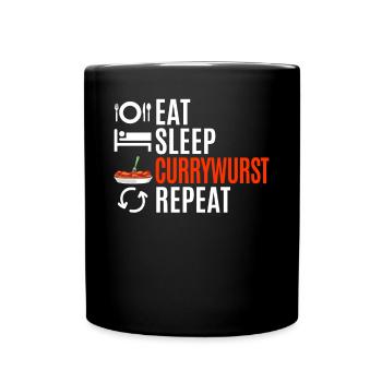 Currywurst Fans Food Gift - Full Colour Mug - black - Front