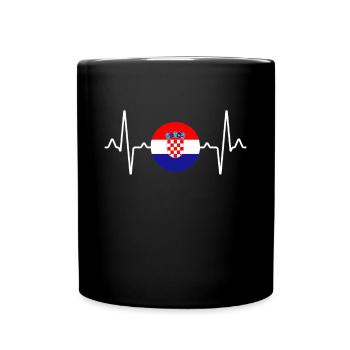 Croatia Heartbeat - Full Colour Mug - black - Front