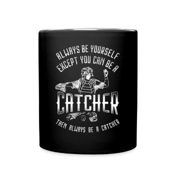 Baseball Fan Catcher Vintage - Tasse einfarbig - Schwarz - Vorne