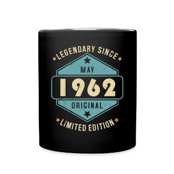 Mai 1962 Vintage Retro Anniversaire - Mug uni - noir - Devant