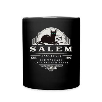 Salem Sanctuary für Vertraute - Tasse einfarbig - Schwarz - Vorne