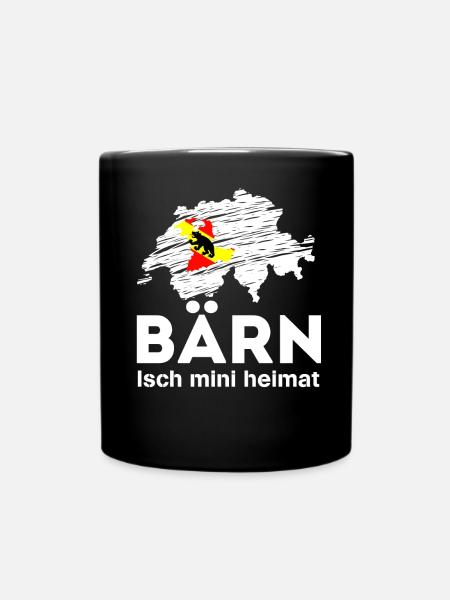Bärn Heimat Bern - Tasse einfarbig - Schwarz