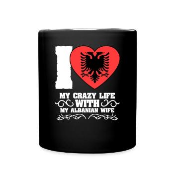 J’aime ma femme folle pour un drôle - Mug uni - noir - Devant