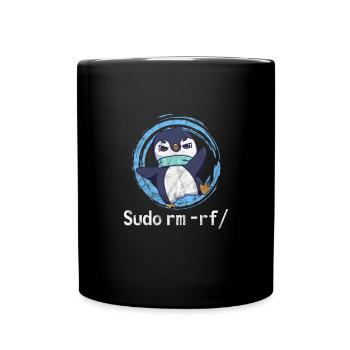 Pinguin - Tasse einfarbig - Schwarz - Vorne