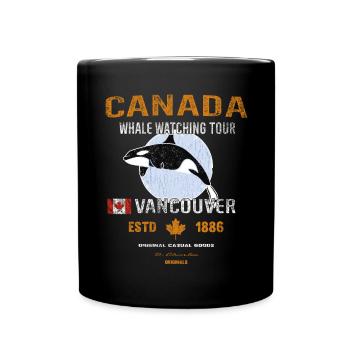 Canada Vancouver Whale Orca Cadeau - Mug uni - noir - Devant