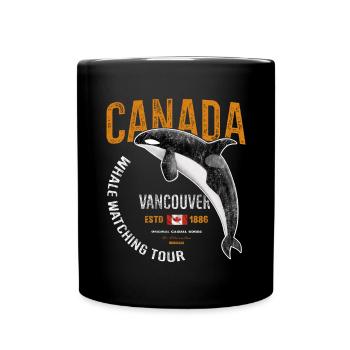 Canada Vancouver Whale Orca Cadeau - Mug uni - noir - Devant