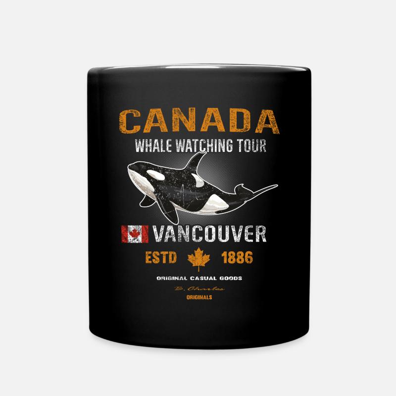 Canada Vancouver Wal Orca Geschenk - Tasse einfarbig - Schwarz