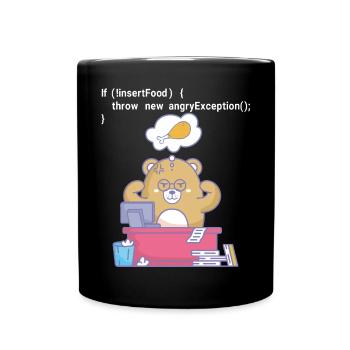 Hungry programming - Full Colour Mug - black - Front