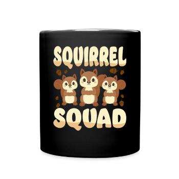 Squirrel Acorn Squirrel Squad - Tasse einfarbig - Schwarz - Vorne