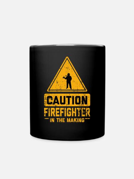 CAUTION Firefighter In The Making - Tasse einfarbig - Schwarz