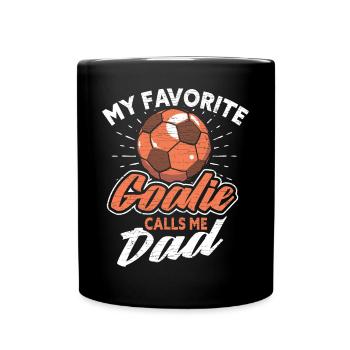 Fußballer Fußball Papa - Tasse einfarbig - Schwarz - Vorne