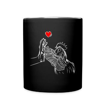Poulets Amour Fermier Poulet Enfants Filles Dames - Mug uni - noir - Devant