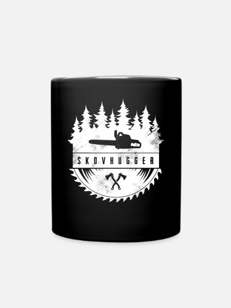 Holzfäller - Tasse einfarbig - Schwarz
