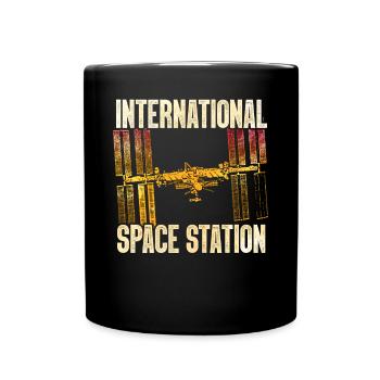ISS - Internationale Raumstation - Tasse einfarbig - Schwarz - Vorne