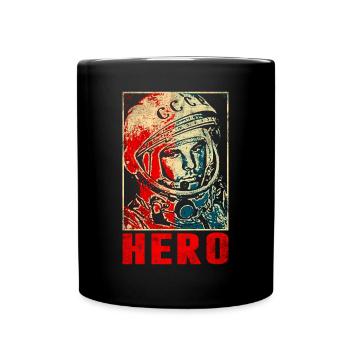 Yuri Gagarin - Cosmonaut - Full Colour Mug - black - Front