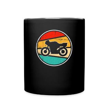 Moto rétro - Mug uni - noir - Devant