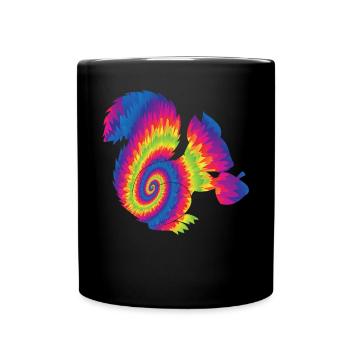 Squirrel Acorn Tie Dye - Tasse einfarbig - Schwarz - Vorne