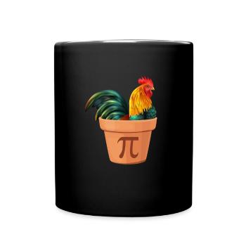Chicken Pi Math Chickens Rooster Gift - Full Colour Mug - black - Front