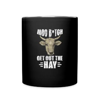 Cow Cow Cows Farm Farmer Gift - Full Colour Mug - black - Front