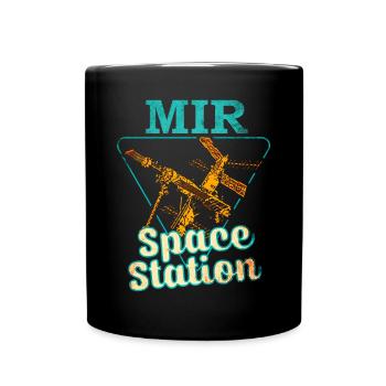 Mir Space Station - Full Colour Mug - black - Front