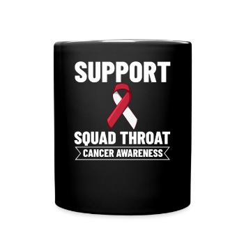 Kopf Hals Karzinom Krebs Ribbon Chemo - Tasse einfarbig - Schwarz - Vorne