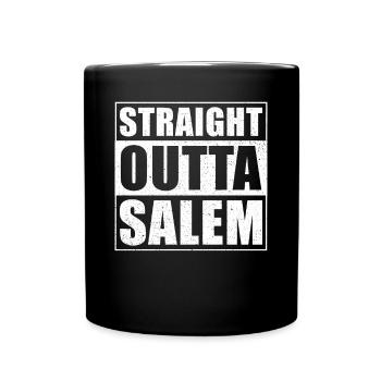 Straight outta Salem - Tasse einfarbig - Schwarz - Vorne
