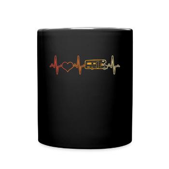Camping-car Heartbeat Retro - Mug uni - noir - Devant