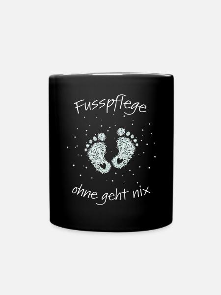 Fusspflege Podologie Nagelpflege - Tasse einfarbig - Schwarz