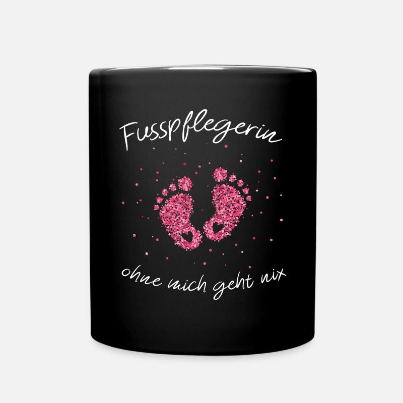 Fusspflegerin Pediküre Fusspflege - Tasse einfarbig - Schwarz